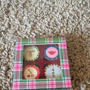 New in box Anthropologie Colorful golf ball markers and hat clips